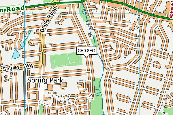 CR0 8EG map - OS VectorMap District (Ordnance Survey)
