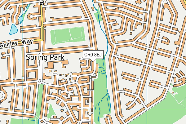 CR0 8EJ map - OS VectorMap District (Ordnance Survey)
