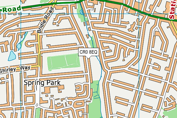CR0 8EQ map - OS VectorMap District (Ordnance Survey)