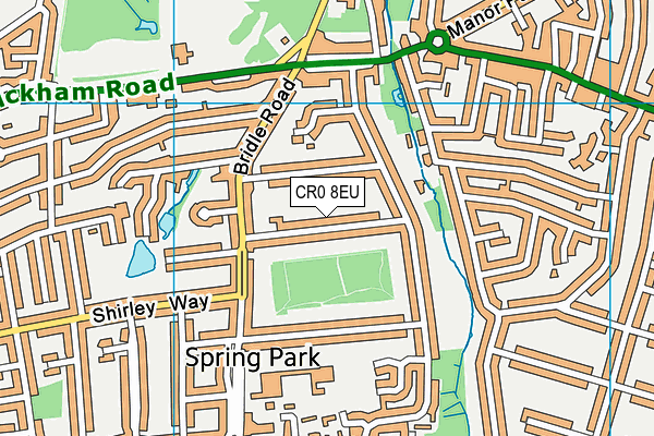 CR0 8EU map - OS VectorMap District (Ordnance Survey)