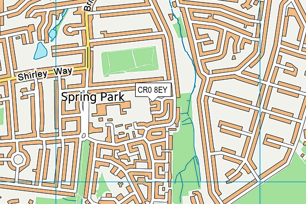 CR0 8EY map - OS VectorMap District (Ordnance Survey)