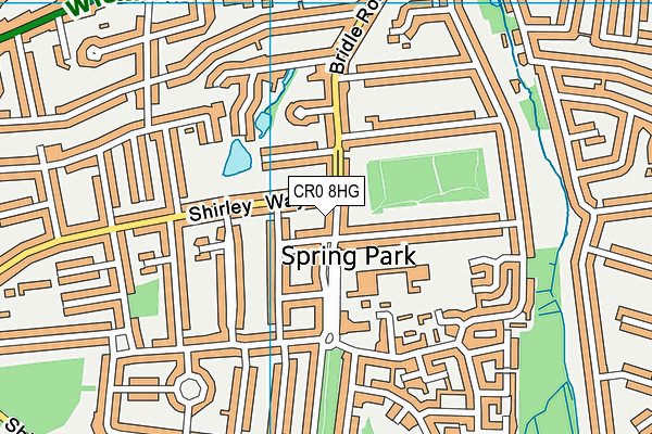 CR0 8HG map - OS VectorMap District (Ordnance Survey)