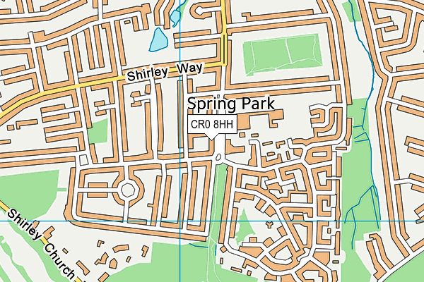 CR0 8HH map - OS VectorMap District (Ordnance Survey)