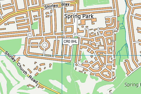 CR0 8HL map - OS VectorMap District (Ordnance Survey)