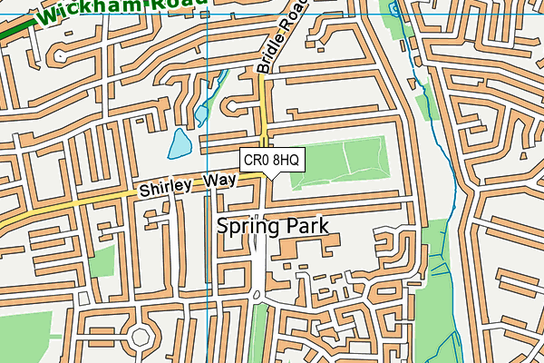 CR0 8HQ map - OS VectorMap District (Ordnance Survey)