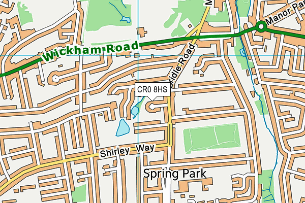 CR0 8HS map - OS VectorMap District (Ordnance Survey)