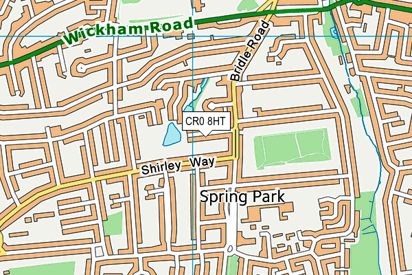 CR0 8HT map - OS VectorMap District (Ordnance Survey)