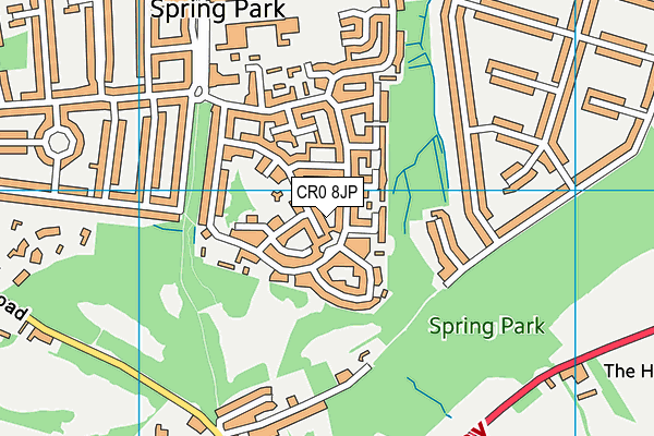 CR0 8JP map - OS VectorMap District (Ordnance Survey)