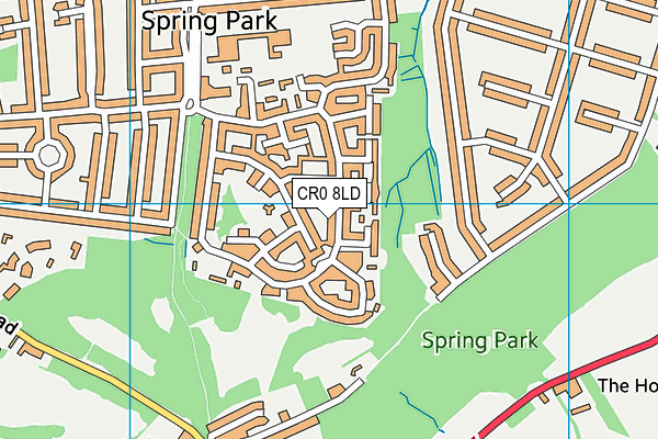 CR0 8LD map - OS VectorMap District (Ordnance Survey)