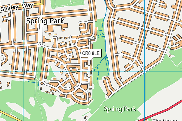CR0 8LE map - OS VectorMap District (Ordnance Survey)