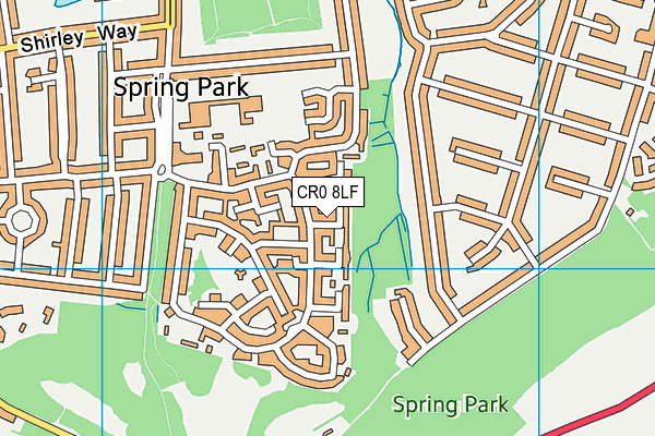 CR0 8LF map - OS VectorMap District (Ordnance Survey)