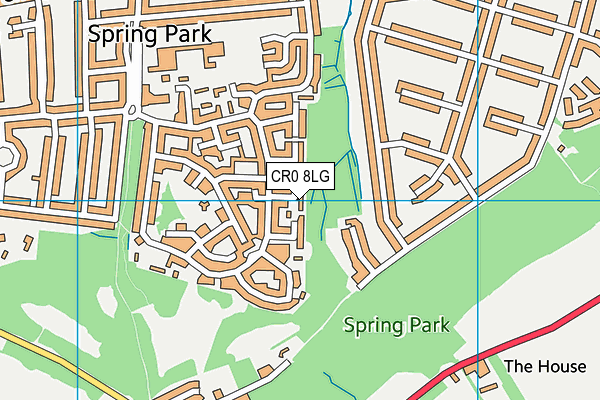 CR0 8LG map - OS VectorMap District (Ordnance Survey)