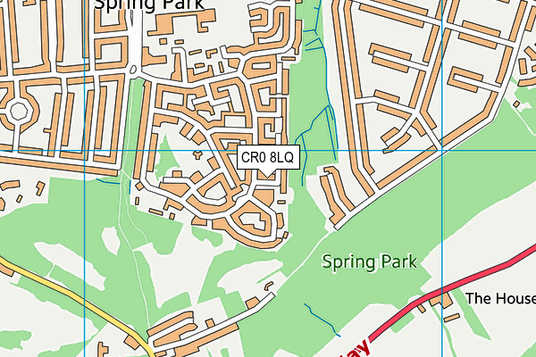 CR0 8LQ map - OS VectorMap District (Ordnance Survey)
