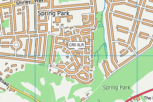 CR0 8LR map - OS VectorMap District (Ordnance Survey)