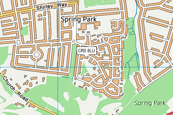 CR0 8LU map - OS VectorMap District (Ordnance Survey)