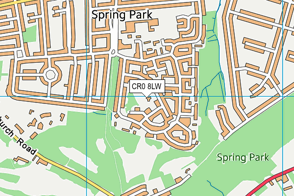 CR0 8LW map - OS VectorMap District (Ordnance Survey)