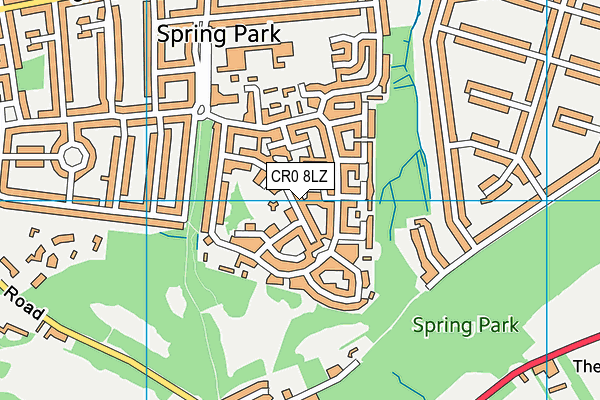 CR0 8LZ map - OS VectorMap District (Ordnance Survey)