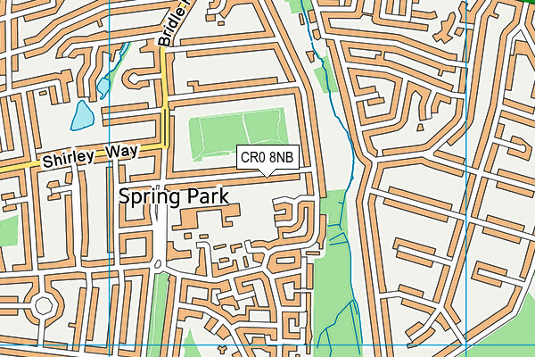 CR0 8NB map - OS VectorMap District (Ordnance Survey)
