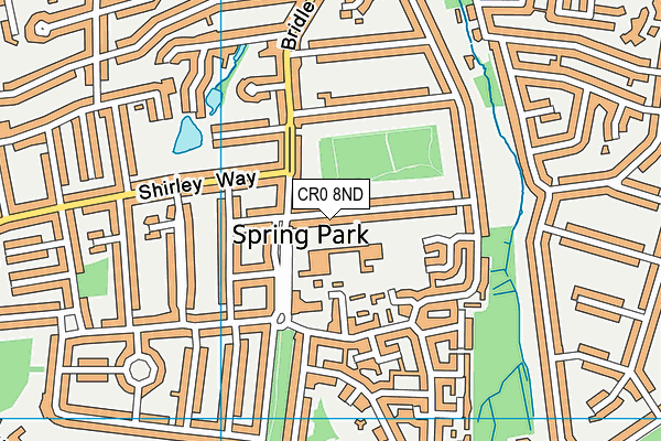 CR0 8ND map - OS VectorMap District (Ordnance Survey)