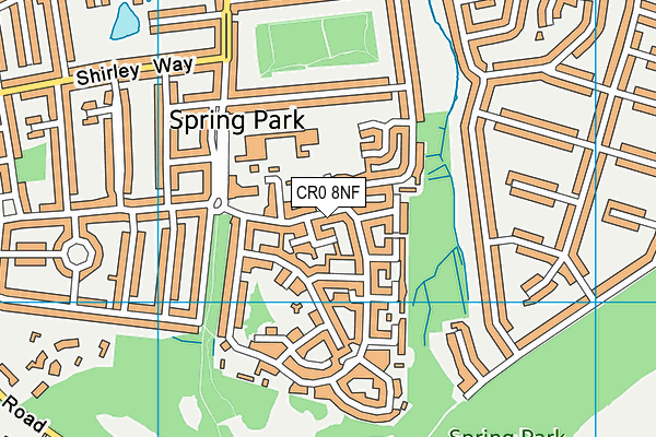 CR0 8NF map - OS VectorMap District (Ordnance Survey)