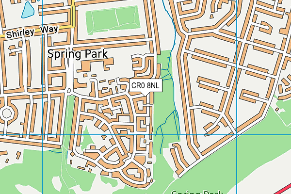 CR0 8NL map - OS VectorMap District (Ordnance Survey)