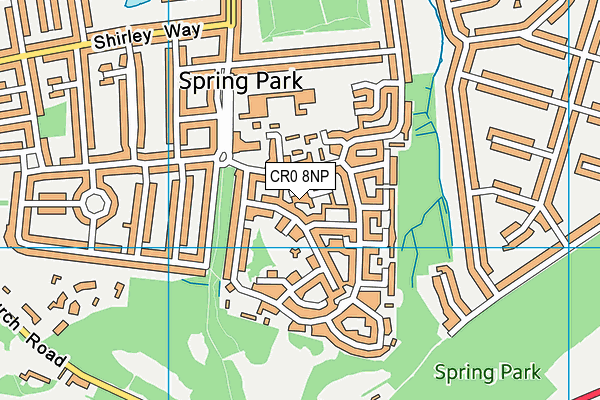 CR0 8NP map - OS VectorMap District (Ordnance Survey)