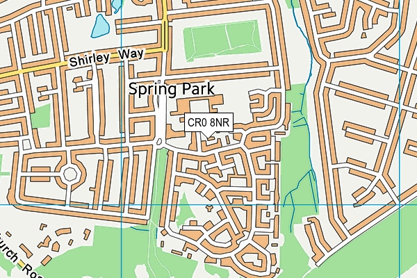 CR0 8NR map - OS VectorMap District (Ordnance Survey)