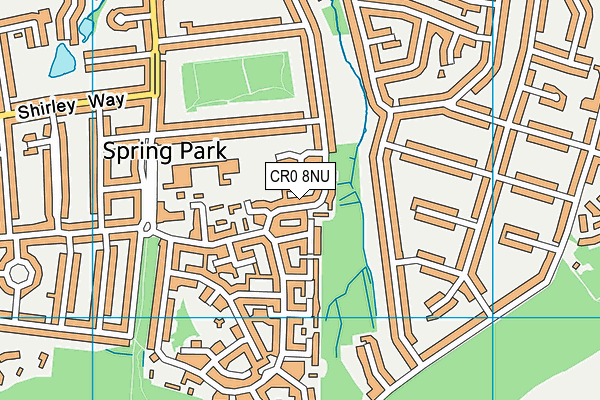 CR0 8NU map - OS VectorMap District (Ordnance Survey)