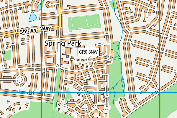 CR0 8NW map - OS VectorMap District (Ordnance Survey)