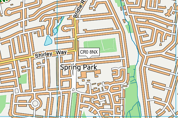 CR0 8NX map - OS VectorMap District (Ordnance Survey)