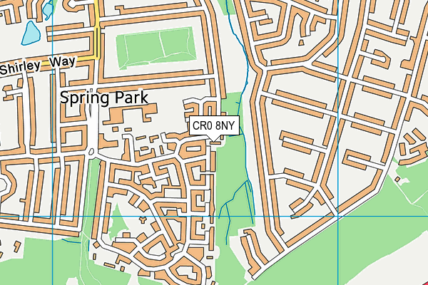 CR0 8NY map - OS VectorMap District (Ordnance Survey)