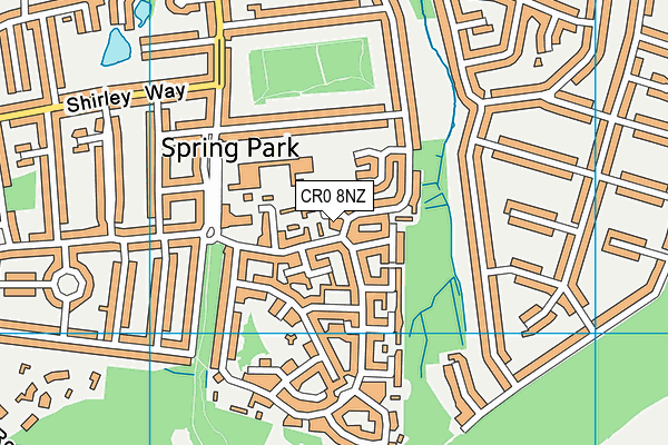 CR0 8NZ map - OS VectorMap District (Ordnance Survey)