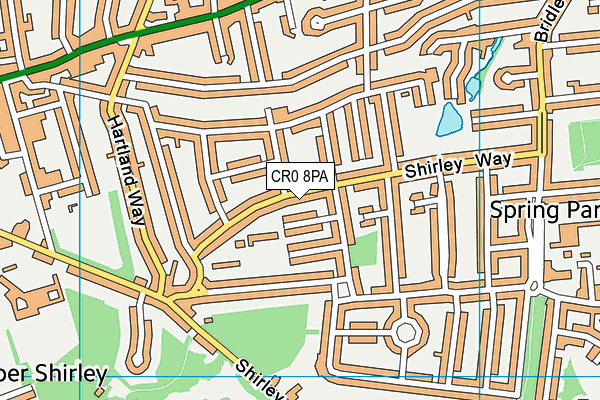 CR0 8PA map - OS VectorMap District (Ordnance Survey)