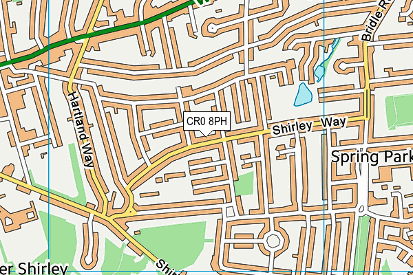 CR0 8PH map - OS VectorMap District (Ordnance Survey)