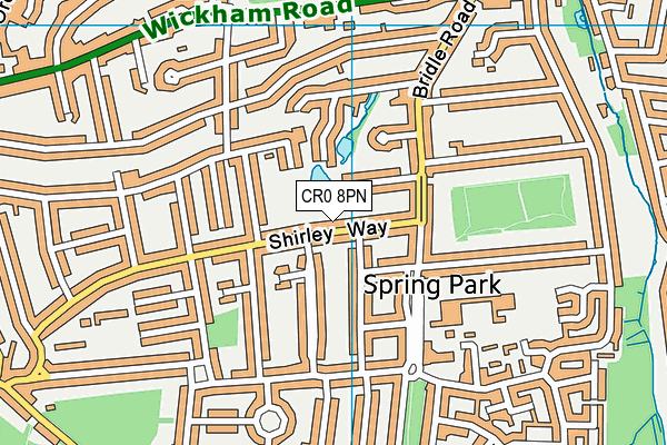 CR0 8PN map - OS VectorMap District (Ordnance Survey)