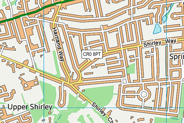 CR0 8PT map - OS VectorMap District (Ordnance Survey)