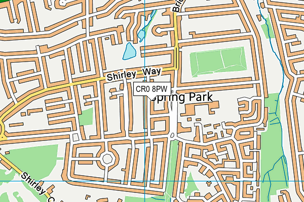 CR0 8PW map - OS VectorMap District (Ordnance Survey)