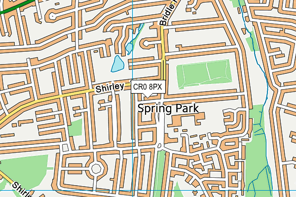 CR0 8PX map - OS VectorMap District (Ordnance Survey)