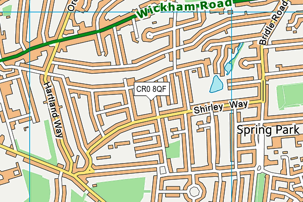 CR0 8QF map - OS VectorMap District (Ordnance Survey)