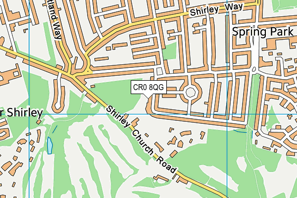 CR0 8QG map - OS VectorMap District (Ordnance Survey)