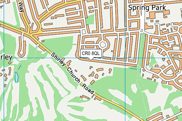 CR0 8QL map - OS VectorMap District (Ordnance Survey)
