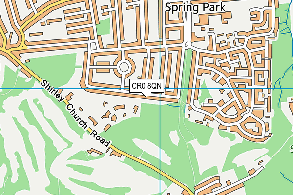 CR0 8QN map - OS VectorMap District (Ordnance Survey)