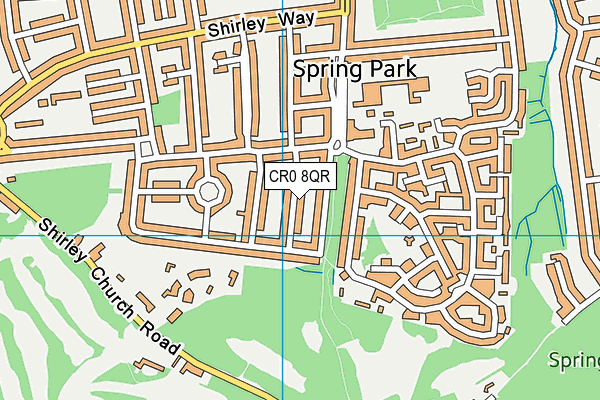 CR0 8QR map - OS VectorMap District (Ordnance Survey)