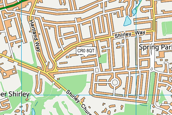 CR0 8QT map - OS VectorMap District (Ordnance Survey)
