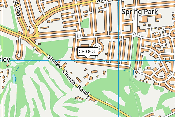 CR0 8QU map - OS VectorMap District (Ordnance Survey)