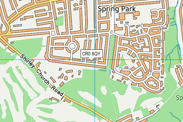 CR0 8QY map - OS VectorMap District (Ordnance Survey)
