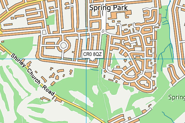 CR0 8QZ map - OS VectorMap District (Ordnance Survey)