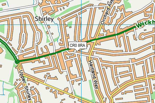 CR0 8RA map - OS VectorMap District (Ordnance Survey)