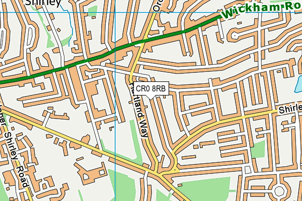 CR0 8RB map - OS VectorMap District (Ordnance Survey)