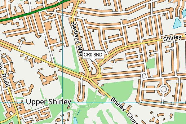 CR0 8RD map - OS VectorMap District (Ordnance Survey)